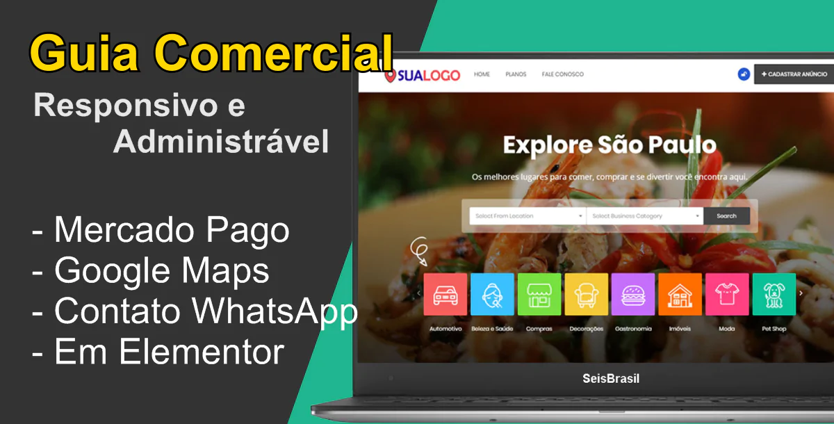 Guia Comercial Responsivo – Administrável